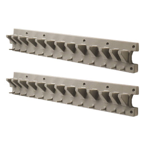 Suncast 2 Foot Wall Mounted Garage Garden Hand Tool Hanger Organizer (2 pack)