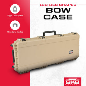 SKB Cases iSeries 4214 Hard Plastic Parallel Limb Bow Crossbow Case, Tan