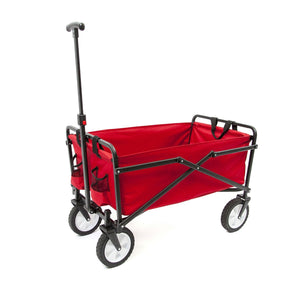 Seina Steel Collapsible Folding Outdoor Portable Utility Cart in Red (3 Pack)
