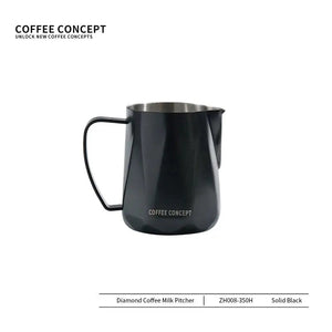 Best Geometric Milk Pitcher for Latte Art - Diamond Faceted 350ml/600ml