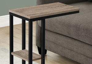 Accent Table, C-Shaped, Marble Look Contemporary & Modern Convenient Design