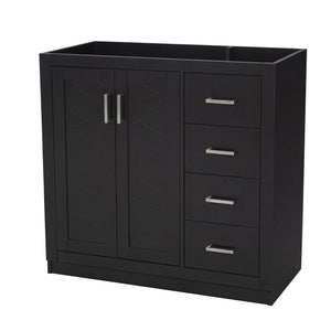 Retro Style Bathroom Vanity, 3 Drawers & Soft Closing Doors