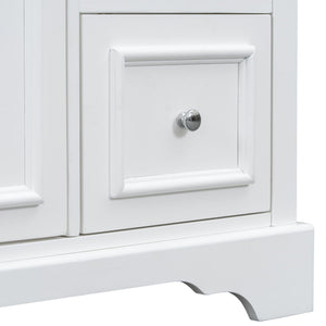 Bathroom Vanity With Sink, Soft-Close Doors, Adjustable U-Shelf, 3 Drawers