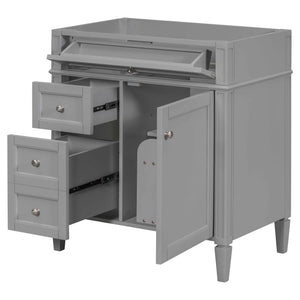 Bathroom Vanity With 2 Drawers And Tip-Out Drawer, Storage Cabinet