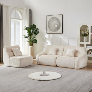 123.2-Inch Modern Luxury Curved Corner Sectional Sofa