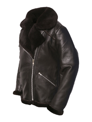 Men's Dark Brown Shearling Aviator Jacket