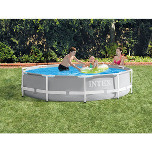Intex 10 Foot x 30 Inches Pool w/ 10-Foot Round Above Ground Pool Cover