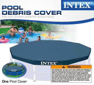 Intex 10 Foot x 30 Inches Pool w/ 10-Foot Round Above Ground Pool Cover