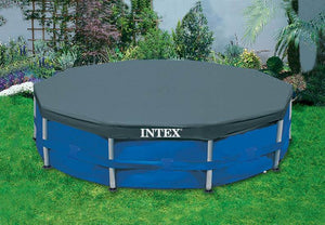 Intex 10 Foot x 30 Inches Pool w/ 10-Foot Round Above Ground Pool Cover