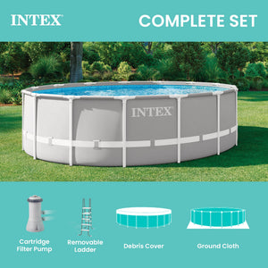 Intex Prism Frame 15'x48" Swimming Pool Set with Ladder, Cover & Maintenance Kit