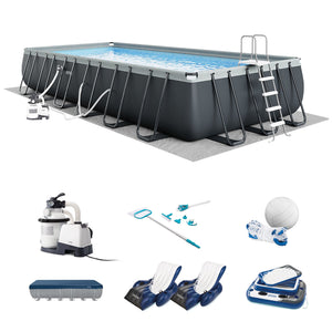 Intex 24ft x 12ft x 52in Ultra XTR Rectangular Pool, Floats (2 Pack), & Cooler