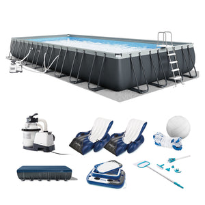 Intex 32' x 16' x 52" Ultra XTR Rectangular Pool w/ 2 Floating Chairs & Cooler