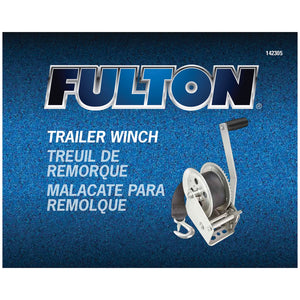 Fulton 142305 Single Speed Tow Winch with 20 Inch Strap, 1800 Pound Capacity