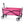 Seina Steel Compact Collapsible Folding Outdoor Portable Utility Cart, Pink