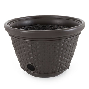Suncast 100 Foot Resin Wicker Garden Water Hose Storage Holder Pot (6 Pack)