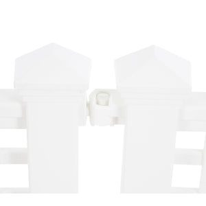 Suncast Grand View 14.5 x 24 Inch Resin Yard Garden Border Fence, White (3 Pack)