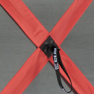 CLAM Quick-Set Escape Sport 11.5 x 11.5 Ft Tailgating Canopy Tent, Red/White