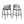 Outdoor Bar Height Metal Frame Counter Stools with Scallop-Shaped Backrest & Water-Resistant Cushions
