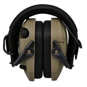 Walkers Razor Slim Shooter Electronic Folding Ear Protection Muffs, Tan Patriot