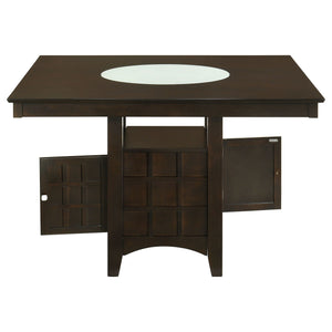 Tolland - Counter Height Dining Table With Storage Pedestal - Cappuccino