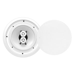 Pyle PWRC82 8 Inch 2 Way Indoor/Outdoor Waterproof  Wall Ceiling Speakers, Pair