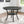 Biony Espresso Wood Dining Set with Gray Fabric Nailhead Chairs