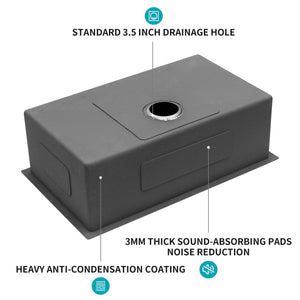 Undermount Kitchen Sink 16 Gauge Stainless Steel