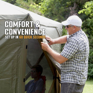 Clam Quick Set Escape Portable Canopy Shelter with Wind & Sun Panels, (2 pack)
