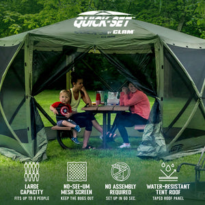 Clam Quick Set Escape Portable Canopy Shelter with Wind & Sun Panels, (2 pack)