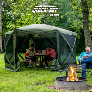 Clam Quick Set Escape Portable Canopy Shelter with Wind & Sun Panels, (2 pack)