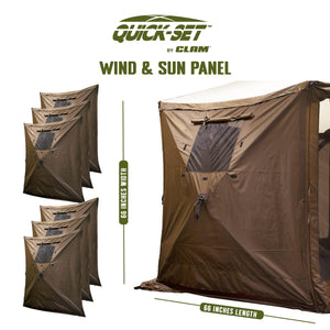 Clam Quick Set Escape Sky Screen Portable Gazebo, Wind and Sun Panel, Rain Fly