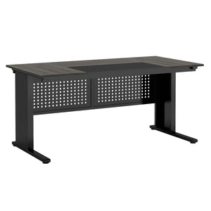 L-Shaped Executive Desk With File Cabinet, Office Workstation With Drawers, Shelves & Storage