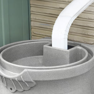 Good Ideas Rain Wizard 50 Gallon Plastic Rain Barrel Urn, Light Granite (2 Pack)