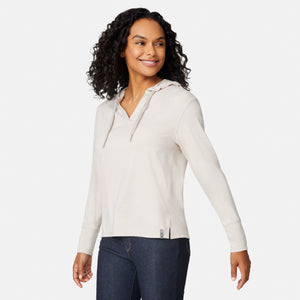 Women's Cloud Knit V-Neck Hoodie