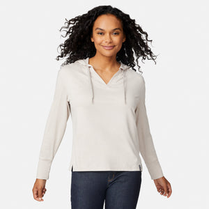 Women's Cloud Knit V-Neck Hoodie