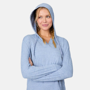Women's Cloud Knit V-Neck Hoodie