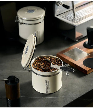 Best Airtight Coffee Canister for Fresh Beans - Vacuum Seal One-Way Valve 1.2L/1.5L Under $12