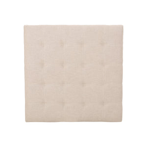 Upholstered Tufted Fabric Storage Ottoman, Wheat
