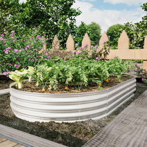 Heavy Duty Galvanized Raised Garden Bed Kit For Vegetables, Flowers & Herbs