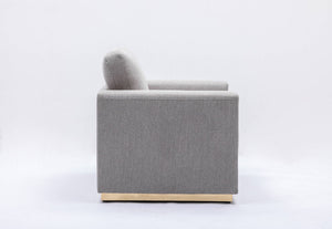 Valin - Linen Sofa For Living Room - Gray