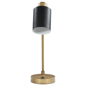 Dharma - Adjustable Table Lamp With Shade - Antique Brass