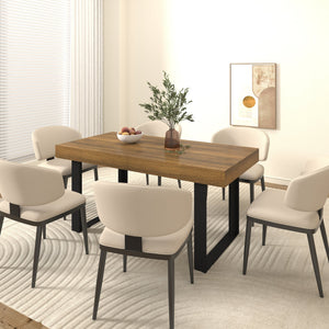 Rectangle Extendable Dining Table for 6-10 People