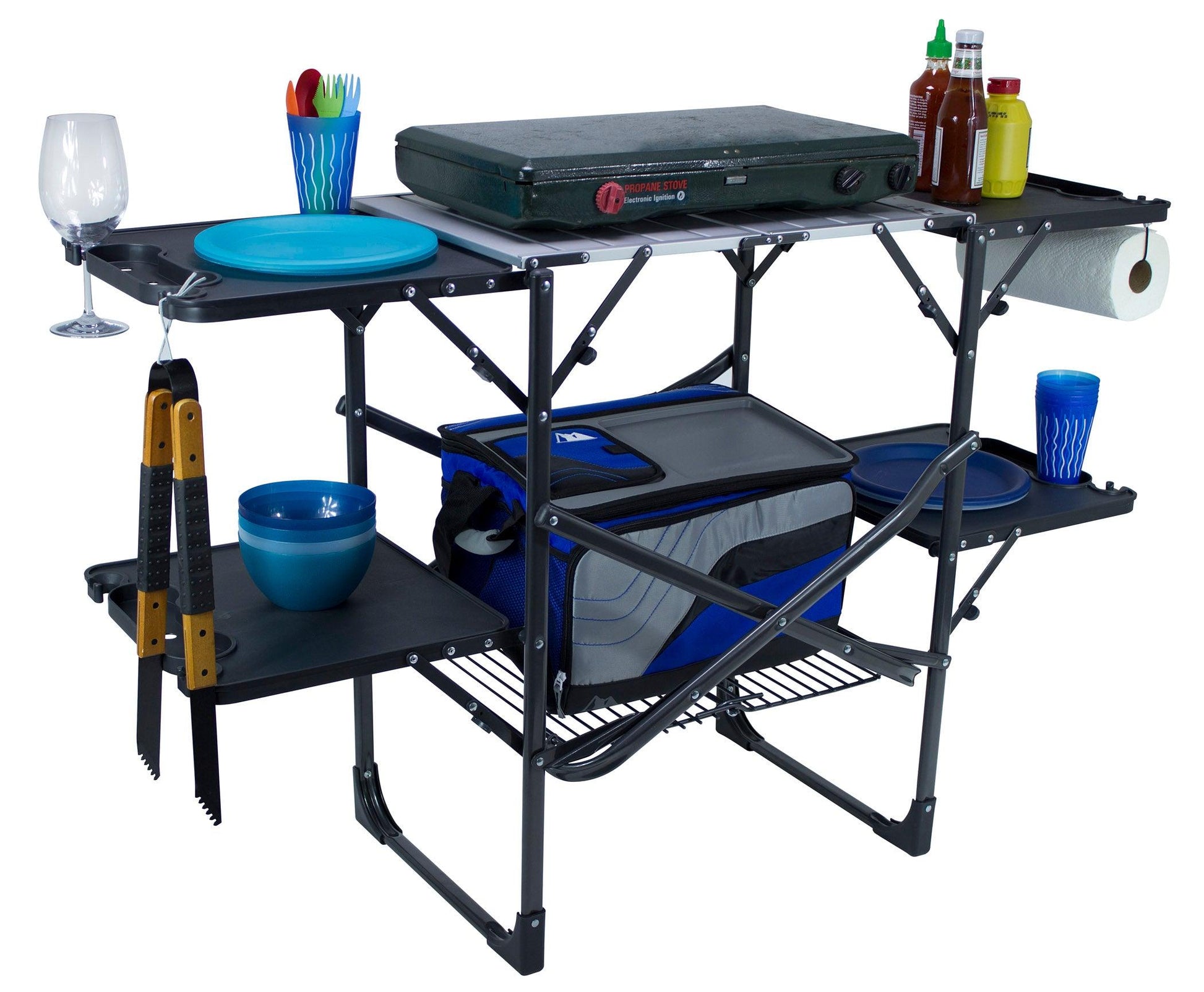 GCI Outdoor Slim-Fold Cook Station Portable Outdoor Folding Table - TRAPSKI, LLC