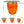 Carrot Shaped Side Table with Glass Top