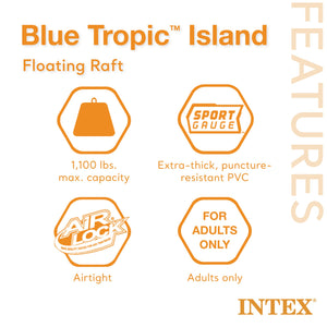 Intex Adult 5 Seat Pool Float w/ Quick Fill AC Electric Air Pump