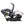 Baby Trend Sit N Stand Baby Double Stroller & 2 Infant Car Seat Combo, Magnolia