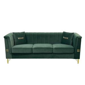 FX-P82B-GR Velvet Sofa
