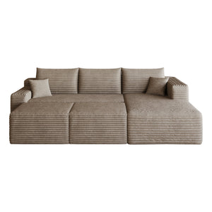 95" Cloud Sectional Sofa with 2 Ottomans