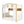 Twin Over Twin Bunk Bed With House Shaped Guardrails, Storage Shelves & Drawers - White / Natural
