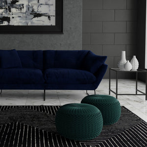 Grafton - Handcrafted Round Pouf